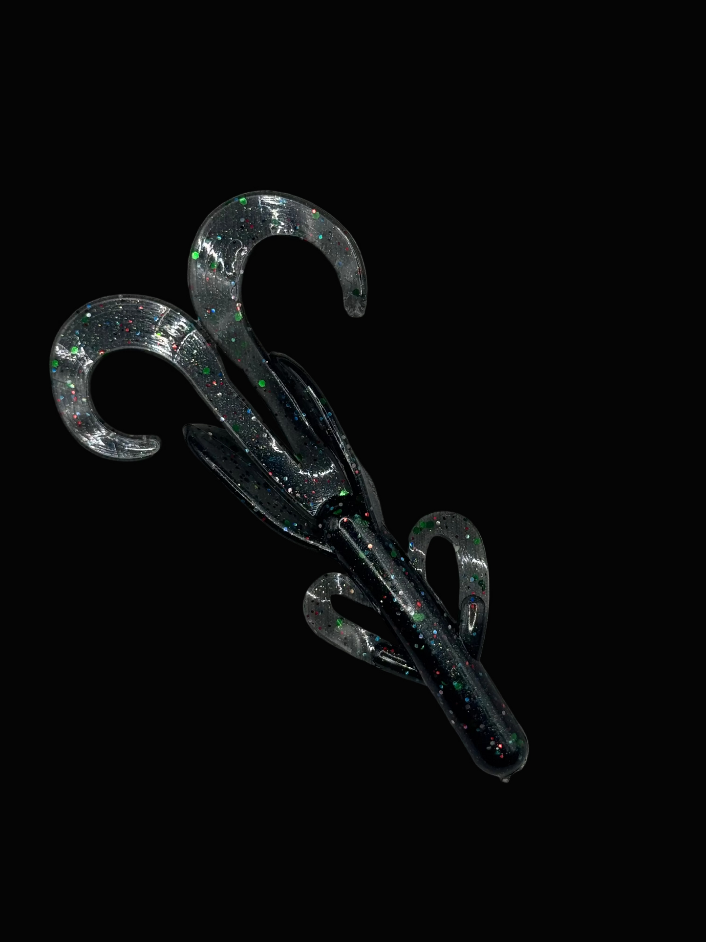 Okie Angler co 3.8 inch Space candy mud hog, brush hog style bait for bass fishing.