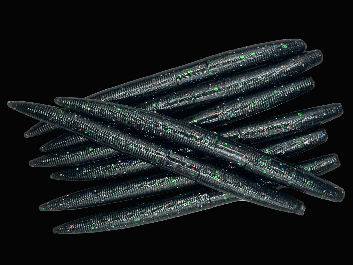 Okie Angler co 5 inch Space Candy twister stick senko style stick bait for bass fishing