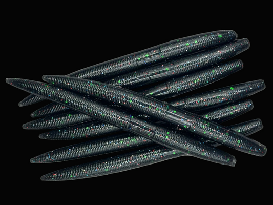 Okie Angler co 5 inch Space Candy twister stick senko style stick bait for bass fishing