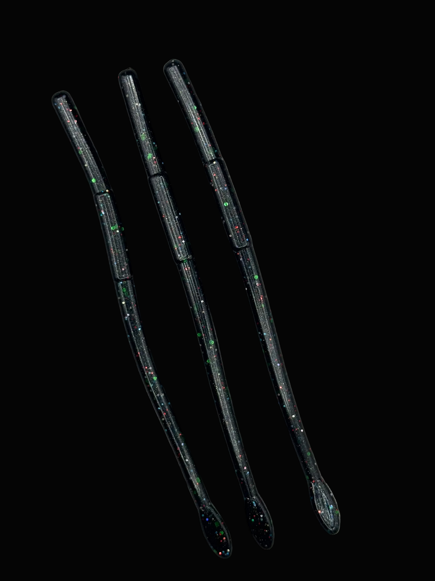 Okie Angler co 6 inch Space candy bot style drop shot worm for bass fishing