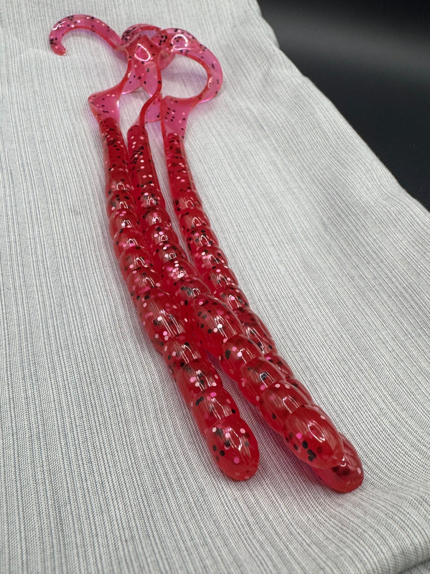 Scarlet Spice 10" Curl Tail Worm