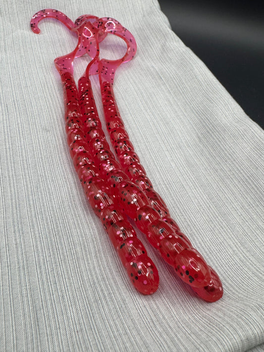 Scarlet Spice 10" Curl Tail Worm