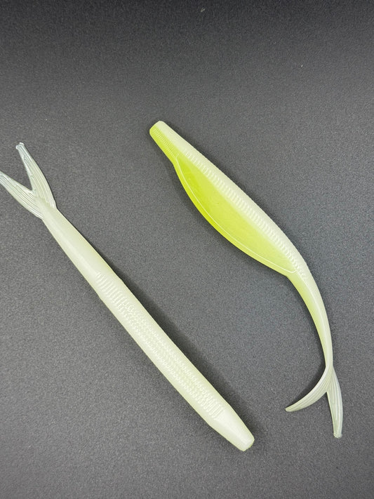 5" Jerk Shad – Lime Ghost