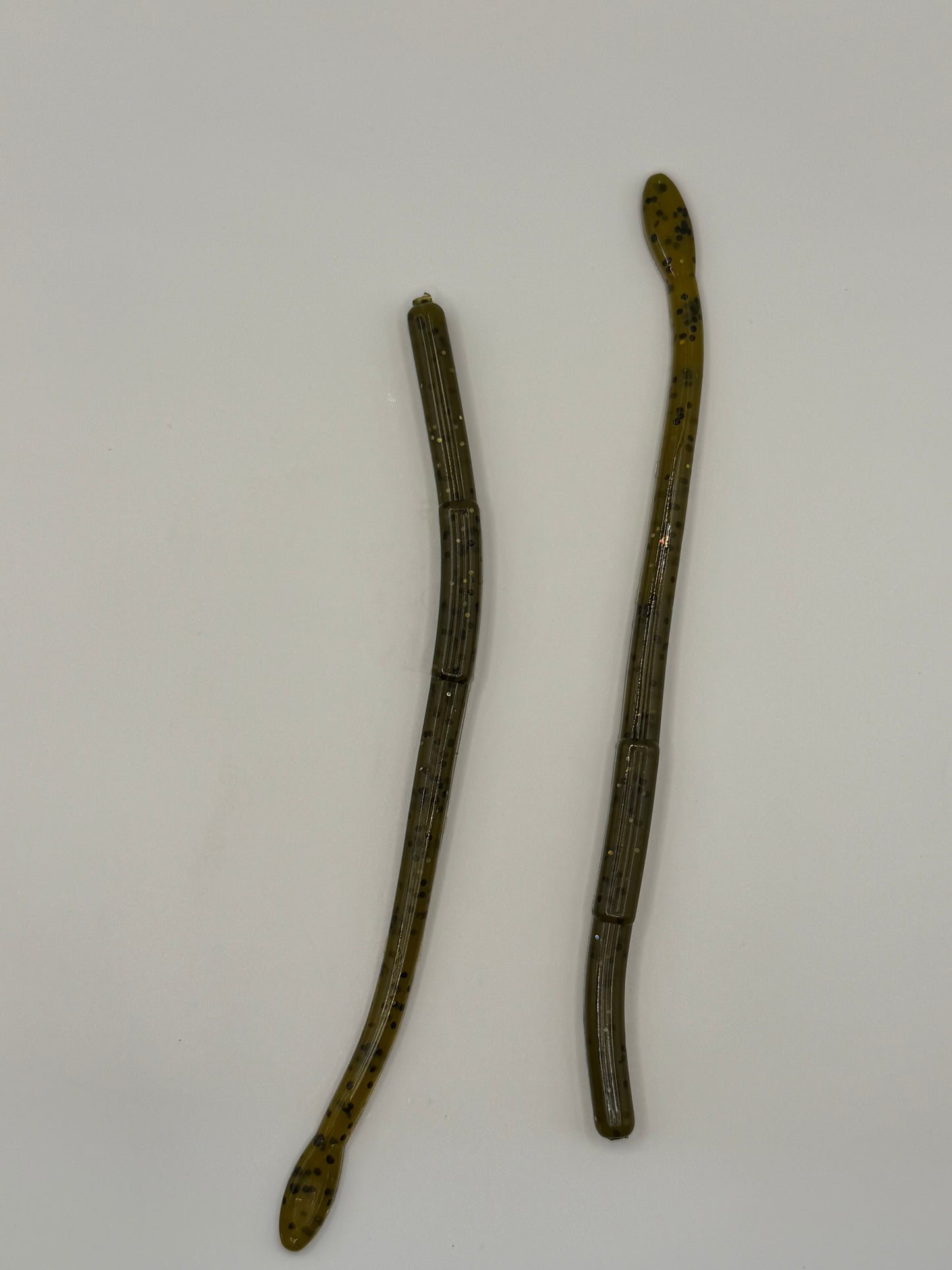 6" Drop Shot Worm – Green Pumpkin