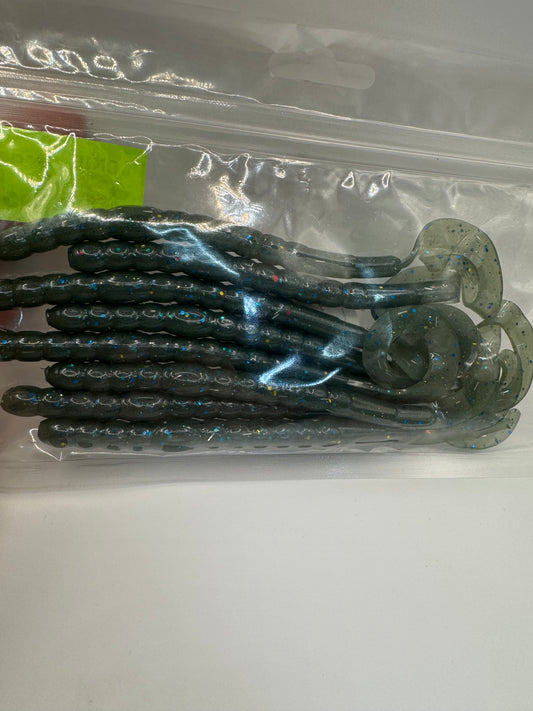 Okie Scraps 10" Curl Tail Worm