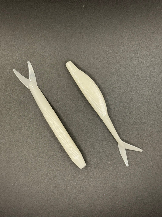 4" Jerk Shad – Pearl White