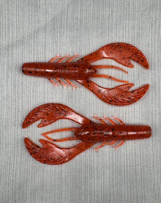 Orange Shimmer 4” Okie Craw