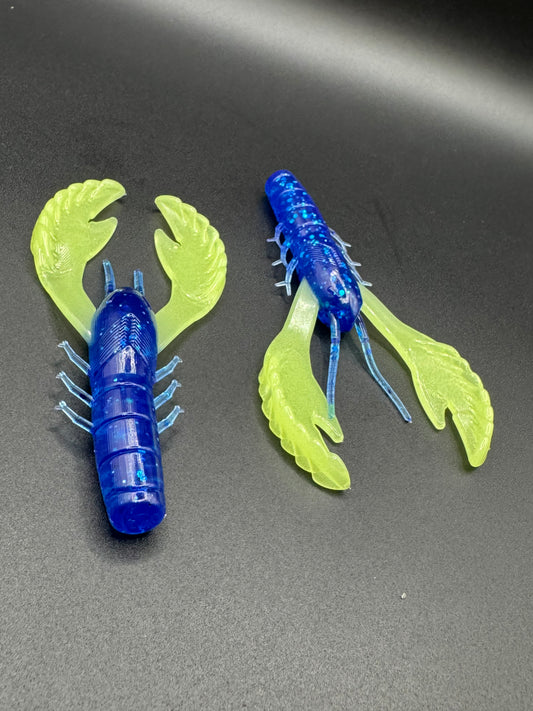 Sapphire Glow 4" Okie Craw