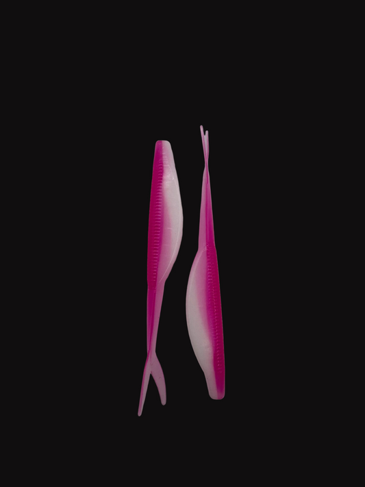 Pink comb and scissors on a white background