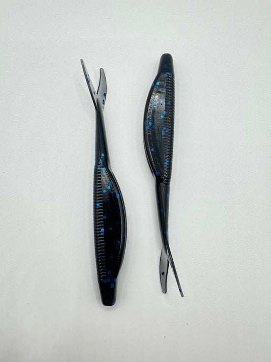 4" Jerk Shad – Okie Midnight
