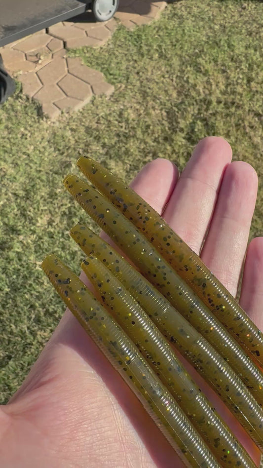 Green Pumpkin 5” Twister Stick