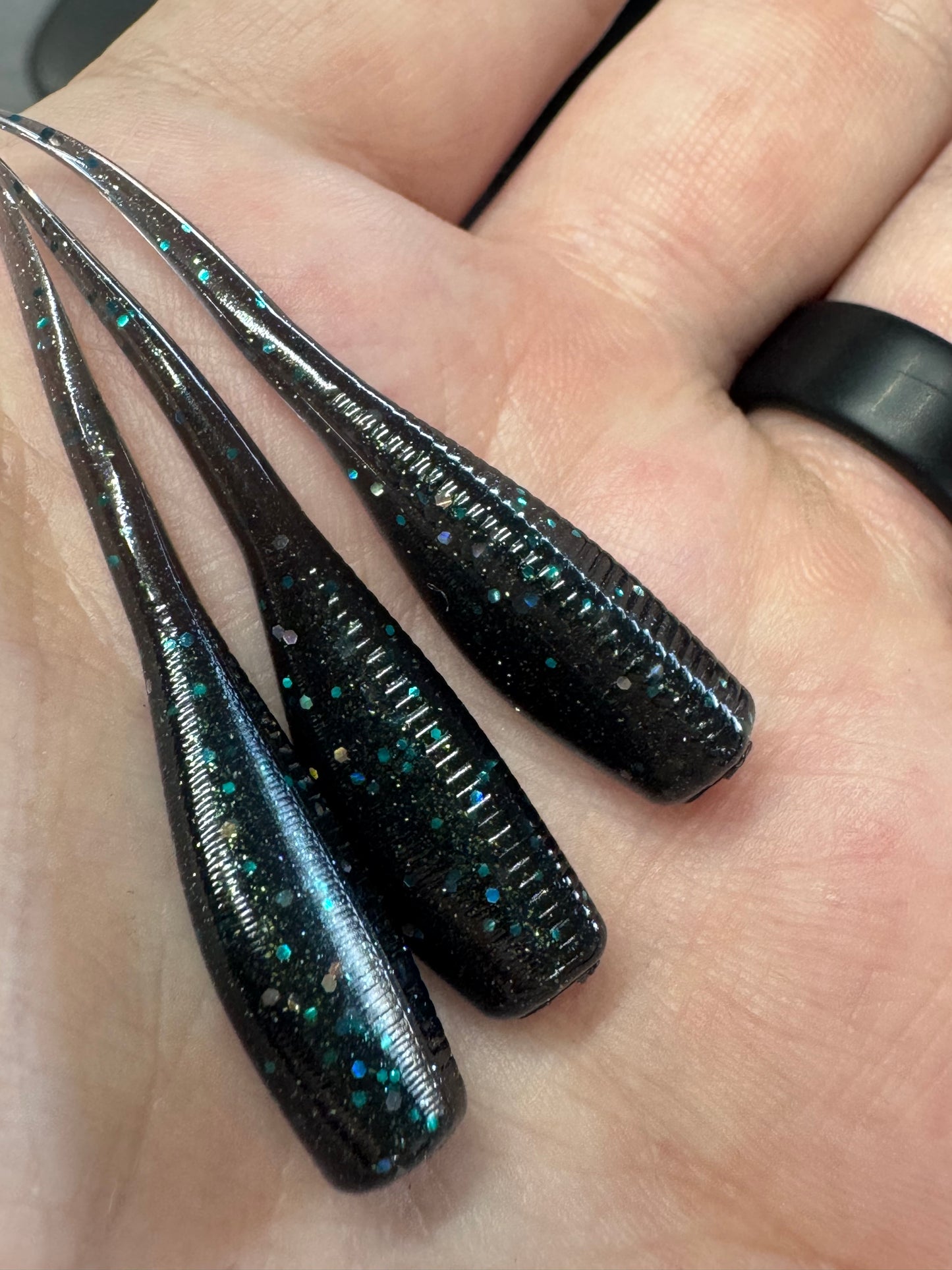 Okie Angler Co Space Candy 2-inch Crappie Slayer soft plastic bait for crappie fishing.